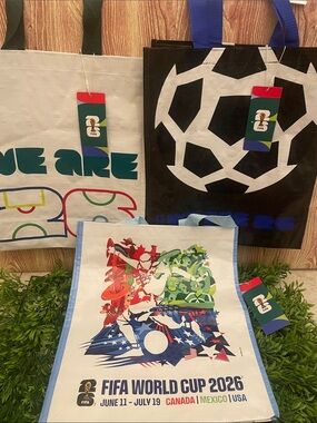 FIFA World Cup 2026 Soccer Reusable Tote Bag Set